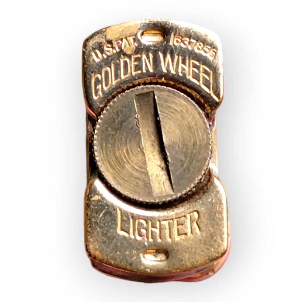 Vintage Golden Wheel Vintage Brass Mini Lighter - Picture 6 of 7